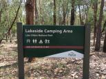 Lakeside Camping Area - Lake Eildon National Park: Welcome sign. Signage in the camping area is first class.