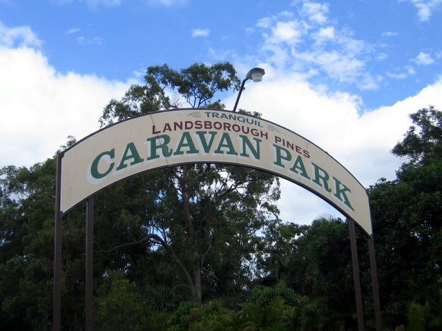 Landsborough Pines Caravan Park - Landsborough: Landsborough Pines Caravan Park welcome sign