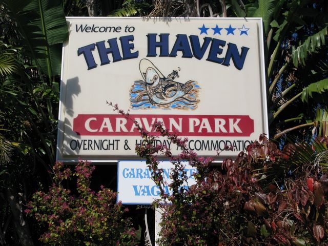 The Haven Caravan Park - Laurieton: The Haven Caravan Park welcome sign