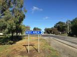 Leitchville Travellers Rest Area - Leitchville: The entrance to the rest areas clearly marked on the highway 