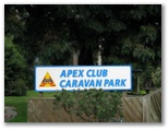 Apex Caravan Park - Leongatha: Apex Club Caravan Park Leongatha welcome sign