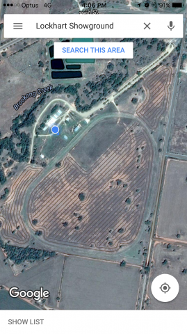 Lockhart Showground - Lockhart: This will give you an idea of how large the Showground property is.