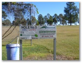 Lowood and District Golf Club - Lowood: Hole 5 Par 3, 130 meters.  Sponsored by Fernwood Landscape Supplies and Nursery.