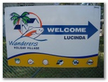 Wanderers Holiday Village - Lucinda: Wanderers Holiday Village welcome sign