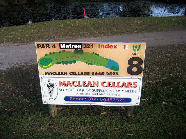 Maclean Golf Course - Maclean: Layout of the 8th.