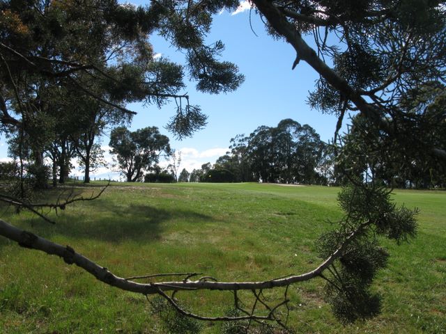 Maffra Golf Course Hole By Hole - Maffra: Approach to the green on Hole 1