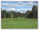 Maffra Golf Course Hole By Hole - Maffra: Green on Hole 1 looking back along the fairway.