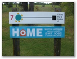 Maffra Golf Course Hole By Hole - Maffra: Hole 7 Par 3, 170 metres.  Sponsored by Home Maffra Hardware.