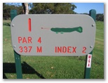 Easts Leisure and Golf Course - Maitland: Hole 1 - Par 4, 337 meters