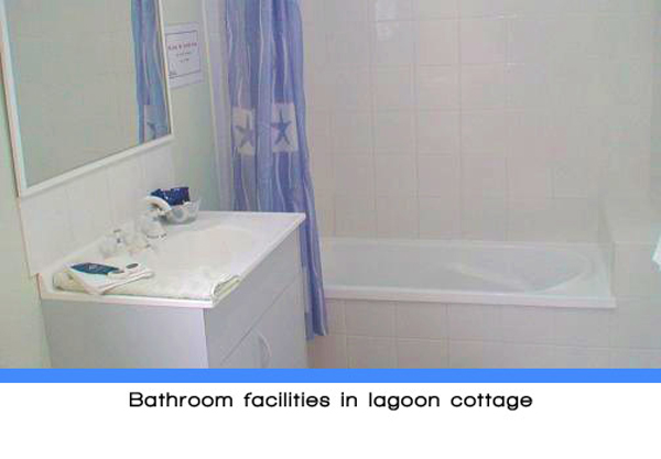 Weeroona Holiday Park - Manning Point: Bathroom facilities in lagoon cottage.