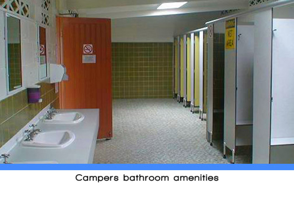 Weeroona Holiday Park - Manning Point: Campers bathroom amenities.