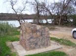 Mannum Riverside Caravan Park - Mannum: this cairn is where the Mary Ann the fist paddle steamer on the River Murray was launched, and the ramp they used is still there today 