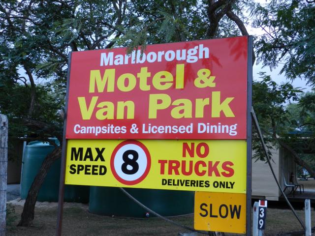 Marlborough Motel and Caravan Park - Marlborough: Welcome sign