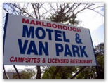 Marlborough Motel and Caravan Park - Marlborough: Marlborough Motel & Van Park welcome sign