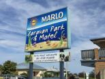 Marlo Caravan Park & Motel - Marlo: Welcome sign. A very stylish branding.