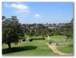 Marrickville Golf Course - Marrickville Sydney: Looking back from the hill on Hole 8