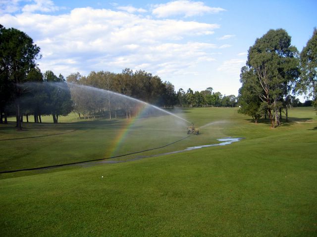 Maryborough Golf Course - Maryborough: Watering the fairway and creating rainbows