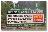 Mataranka Cabins and Camping - Bitter Springs Mataranka: Mataranka Cabins and Camp Ground welcome sign