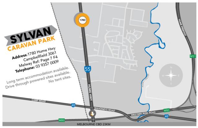 Sylvan Caravan Park - Campbellfield: Location 19km North of CBD