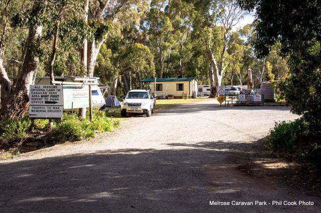 Melrose Caravan Park - Melrose: Melrose Caravan Park, South Australia - entrance to the park.