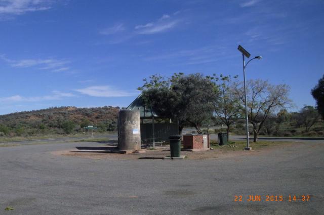 Springs Hills Rest Area - Menindee: Parking and BBQ area