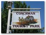 Coachman Tourist Park - Mildura: Coachman Tourist Park welcome sign.
