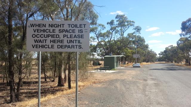 Camerons Reserve - Miram: Night toilet instructions. Not really sure why this is here or what it means.