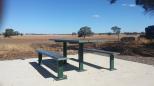 Camerons Reserve - Miram: Picnic table and seats with rural views.
