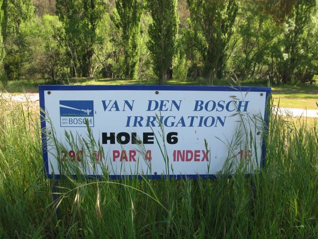 Mitta Mitta Golf Course Hole By Hole - Mitta Mitta: Hole 6 Par 4 290 metres.  Sponsored by Van Den Bosch Irrigation.