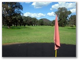 Mitta Mitta Golf Course Hole By Hole - Mitta Mitta: Green on Hole 5 looking back along the fairway.