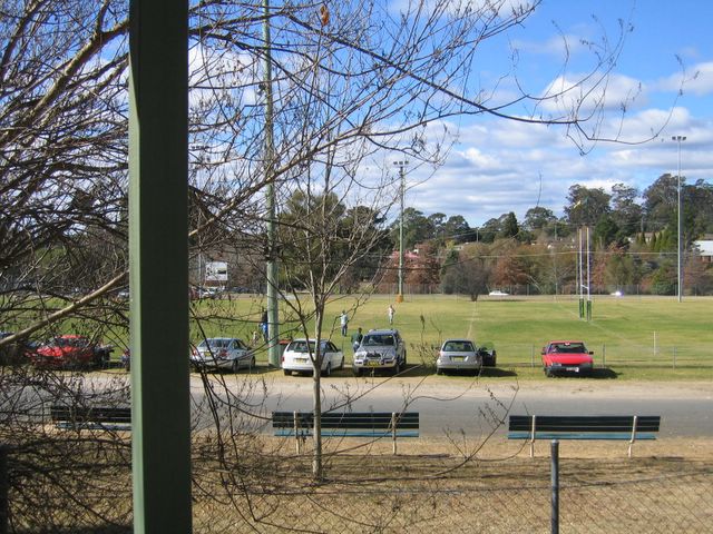 Mittagong Caravan Park - Mittagong: Cabins have view of adjacent sports field