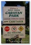 Mole Creek Caravan Park - Mole Creek: Welcome sigh