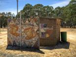Moonambel Recreation Reserve - Moonambel: Public amenities dressed up with a nice mural.