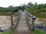 Moonee Beach Holiday Park - Moonee Beach: Bridge to walks to lookout and other beach