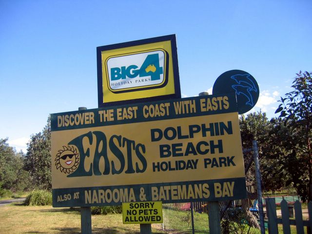 BIG4 Easts Dolphin Beach Holiday Park - Moruya Heads: Easts Dolphin Beach Holiday Park welcome sign
