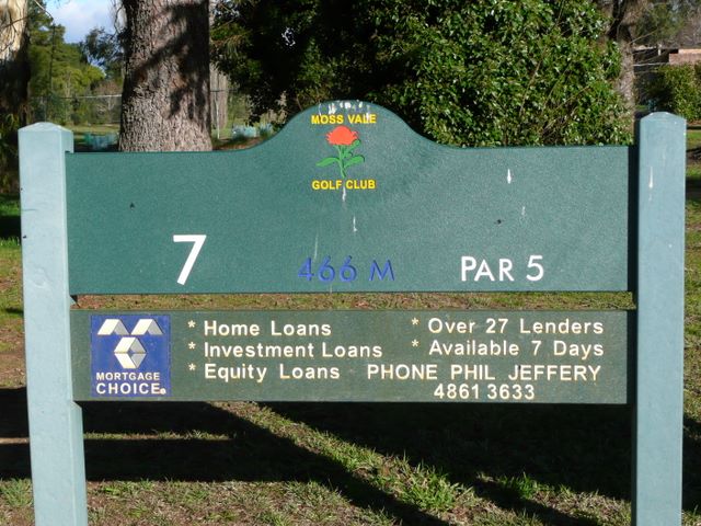 Moss Vale Golf Course - Moss Vale: Hole 7 - Par 5 466 metres.  Hole 7 is a short walk from Hole 6 that passes in front of the Pro Shop