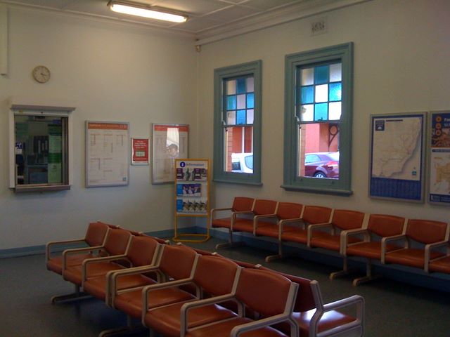 Moss Vale Railway Station - Moss Vale: Waiting room at Moss Vale Railway Station.