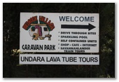Bedrock Village Caravan Park - Mount Surprise: Welcome sign
