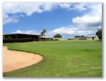 Tamborine Mountain Golf Course - Mt Tamborine: Green on Hole 3 with clubhouse in the background