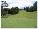 Tamborine Mountain Golf Course - Mt Tamborine: Green on Hole 6 looking back along fairway
