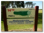 Mullumbimby Golf Course - Mullumbimby: Mullumbimby Golf Course Hole 14 Par 4, 317 metres.  Sponsored by Mullumbimby Veterinary Clinic.