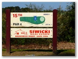 Mullumbimby Golf Course - Mullumbimby: Mullumbimby Golf Course Hole 15 Par 4, 377 metres.  Sponsored by Siwicki Real Estate.