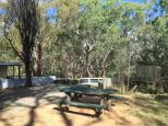 Murchison River Road Caravan Park - Murchison: Picnic table in lovely shady area