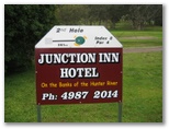 Muree Golf Club - Raymond Terrace: Hole 2: Par 4, 361 metres - sponsored by Junction Inn Hotel on the banks of the Hunter River