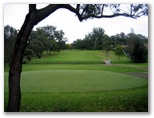 Muree Golf Club - Raymond Terrace: Green on Hole 5 looking back along fairway