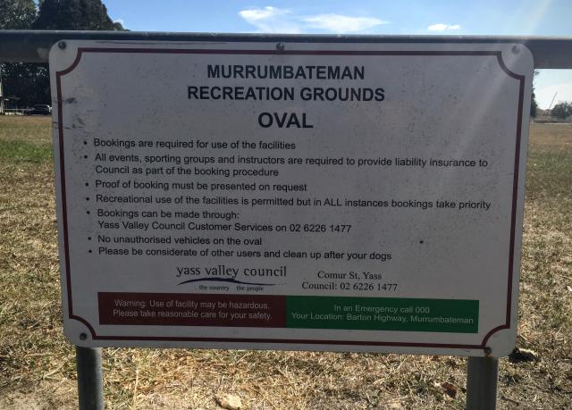 Murrumbateman Recreation Grounds - Murrumbateman: Please read these conditions and instructions carefully.
