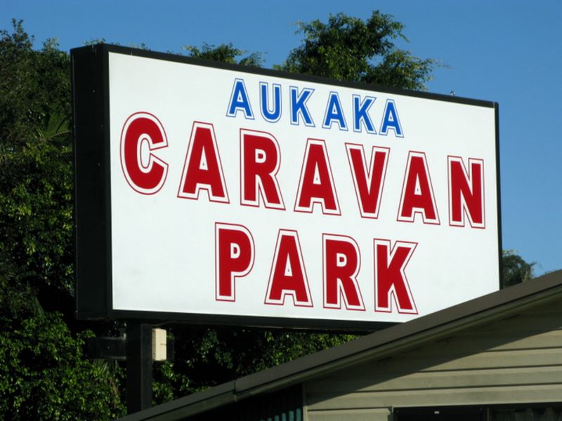 Aukaka Caravan Park - Nambucca Heads: Welcome sign