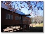 Rose Gardens Tourist Park retained for historical purposes - Narromine.: This railway carriage is used for accommodation