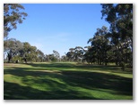 Neangar Park Golf Course - Bendigo: Approach to the Green on Hole 1