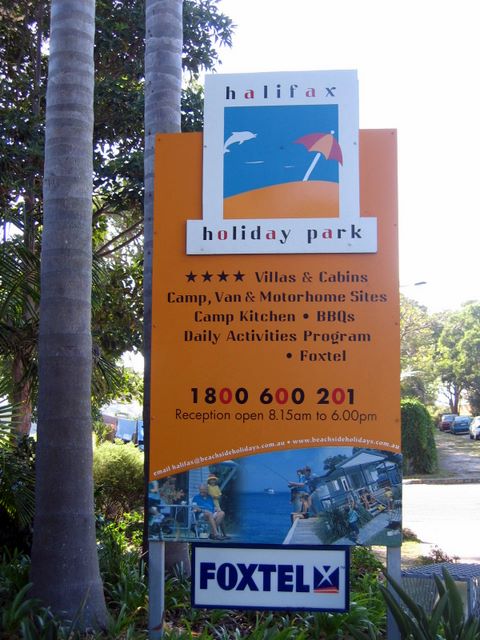 Halifax Holiday Park - Nelson Bay: Halifax Park Holiday Park welcome sign